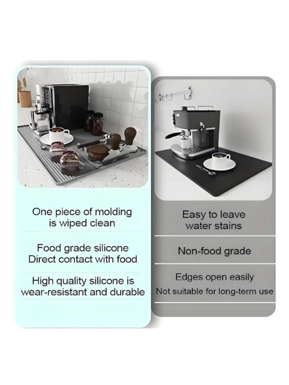 Silicone Coffee Bar Mat Ninja Espresso Machines ES601 & S701 Anti-Slip Heat-Res - Picture 5 of 6